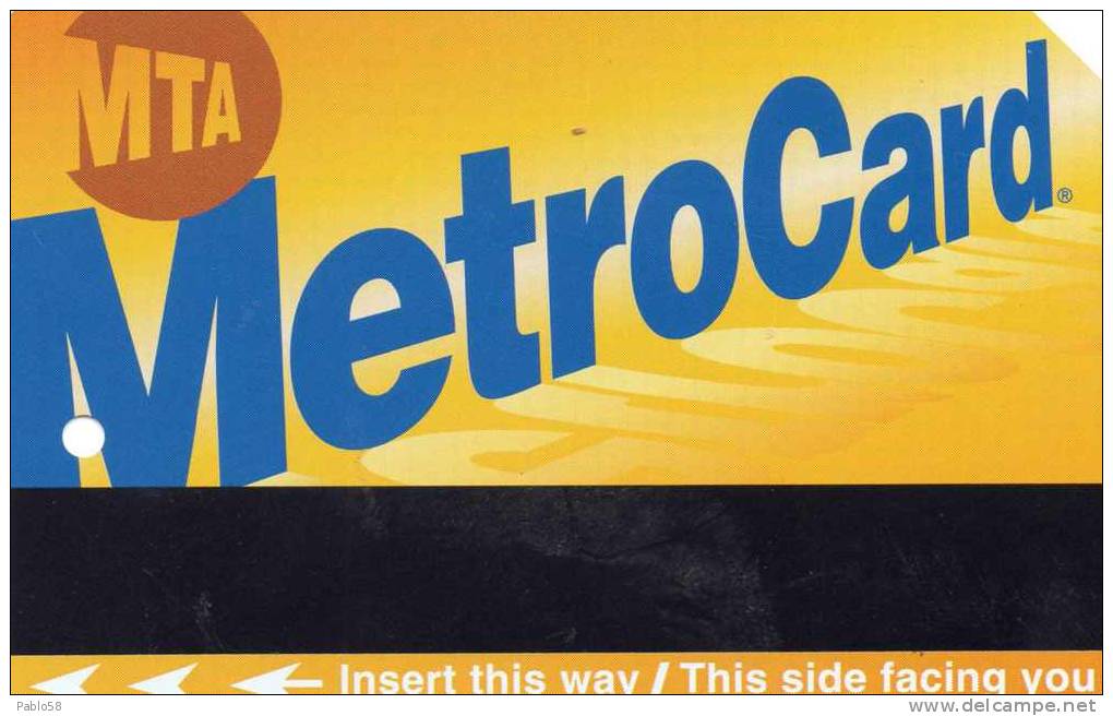 Biglietto Ticket Metro New York  MTA - Mundo