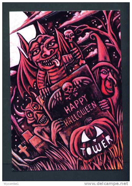 USA  -  Happy Halloween/Advertisement Publicity Postcard For Tower Records  Unused As Scans - Halloween