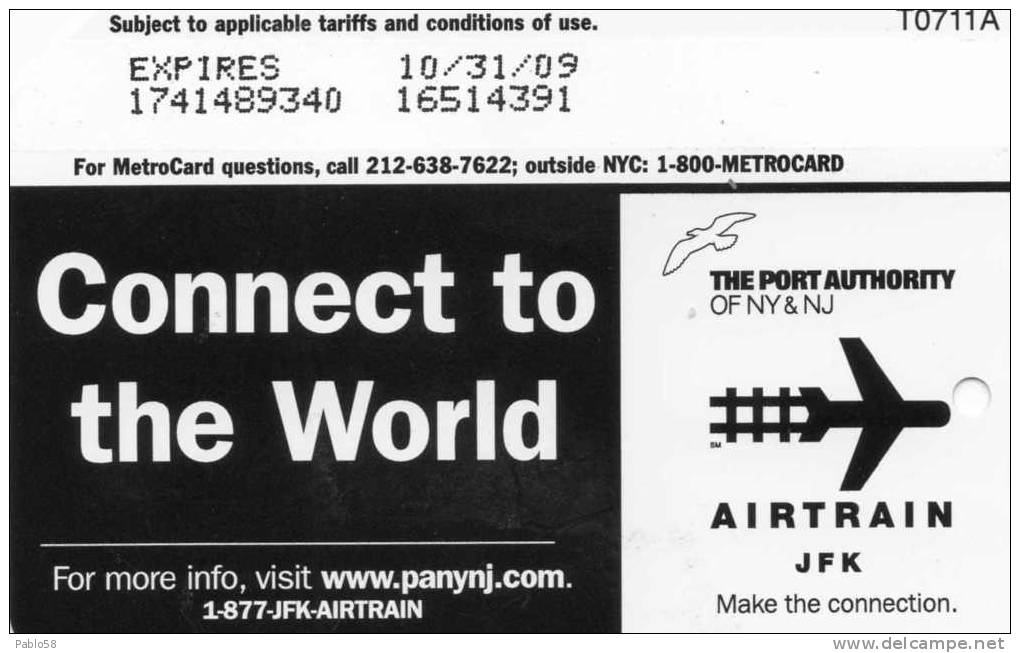 Biglietto Ticket Metro New York  MTA AIRTRAIN - Wereld