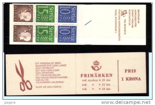 SWEDEN  SCHWEDEN SUEDE 1965 - KING GUSTAF - Slania Engaved Maskin Booklet  HA TYPE 14 FR SNED - 1951-80