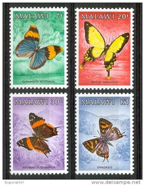 1966 Malawi Farfalle Butterflies Schmetterlinge Papillons Set MNH** Te155 - Malawi (1964-...)