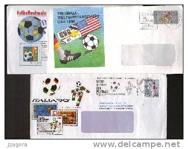 SOCCER FOOTBALL Fußball FÚTBOL CALCIO GERMANY WORLD CHAMPIONSHIP 1994,1990 3 ADVERTISING COVERS - 1994 – États-Unis