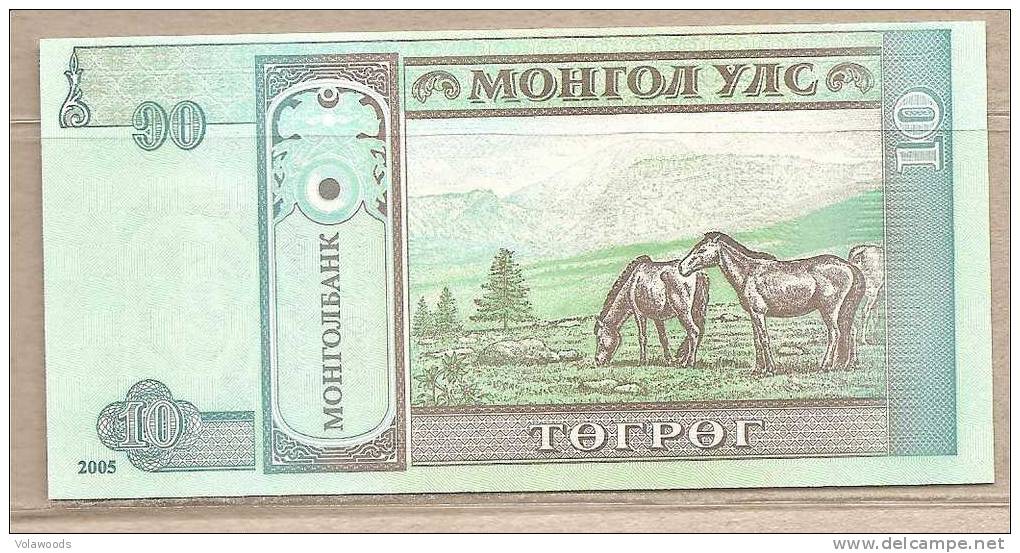 Mongolia - Banconota Non Circolata FdS UNC Da 10 Tugrik P-62c - 2005 #19 - Mongolië