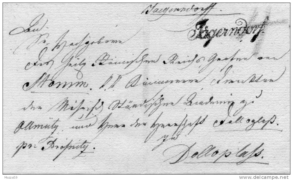 Austria, Jagerndorf (later Sudetenland) Pre 1850 Letter,  Over 150 Years Old. See My Scan ! - ...-1850 Préphilatélie