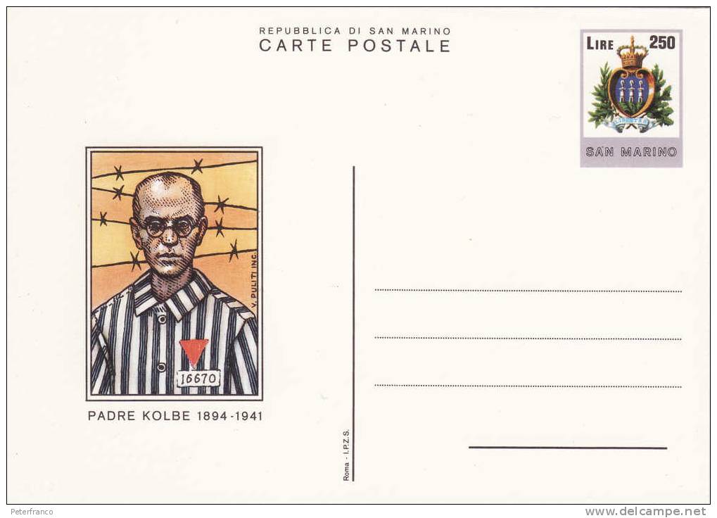 1981 Cartolina Postale  "Padre Kolbe" - Interi Postali