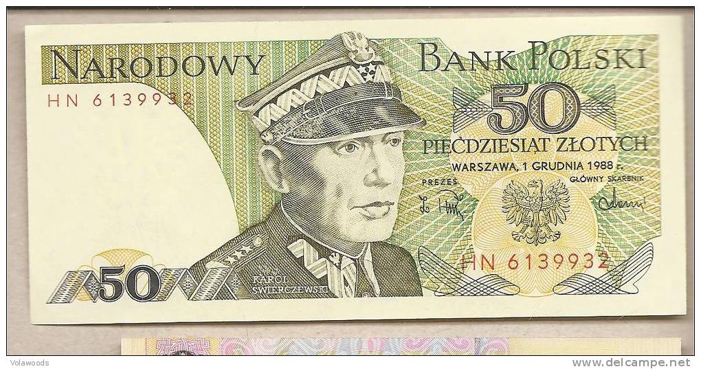 Polonia - Banconota Non Circolata FdS Da 50 Zloty P-142e.1 - 1988 #19 - Polonia