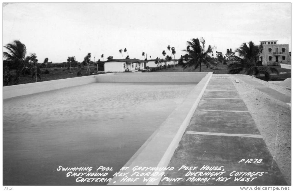 Key FL Greyhound Post House & Swiming Pool Real Photo - Key West & The Keys