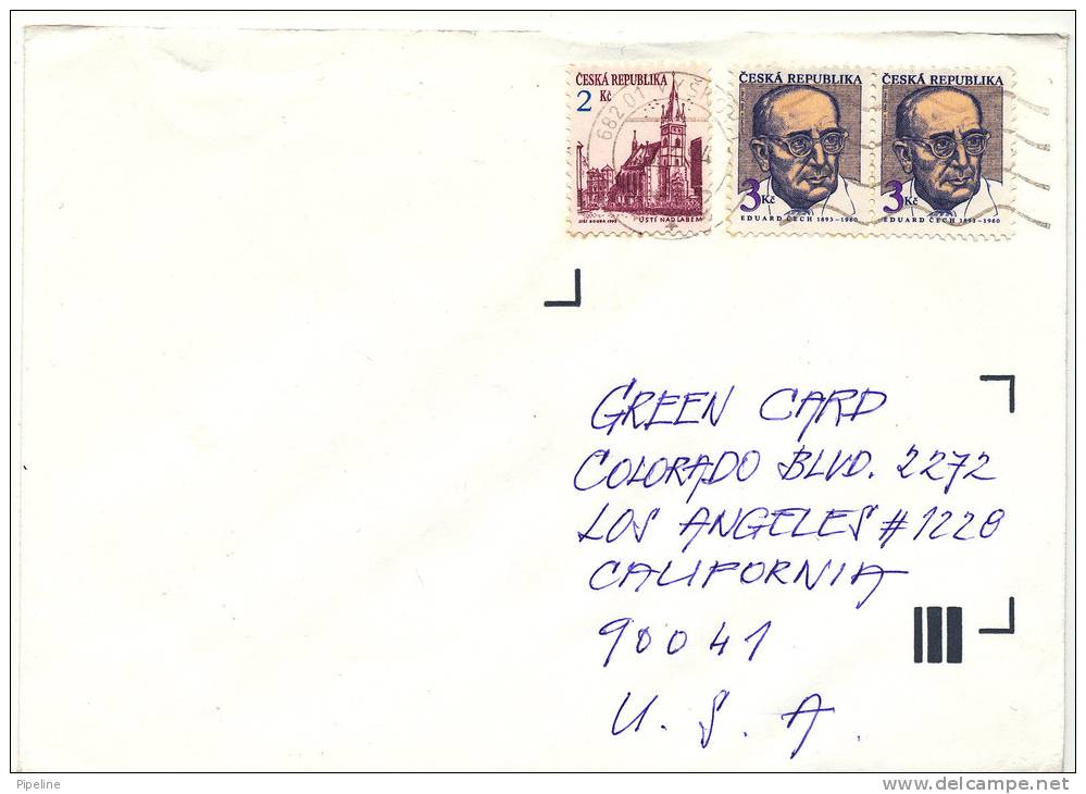 Czech Republic Cover Sent Air Mail To USA 23-1-1994 - Covers & Documents