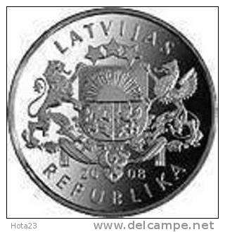 Latvia 2008 1 Lats Lucky Coin Sweeper Chimney-sweeper - UNC - Letonia