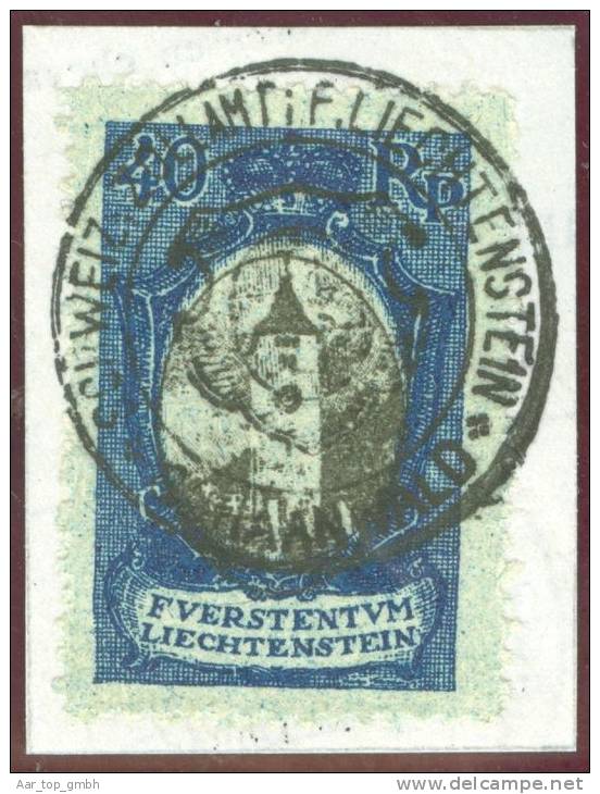 Heimat Liechtenstein Zollamt Schaanwald Auf Briefstück 1921- Mit Zu#58 - Oblitérés