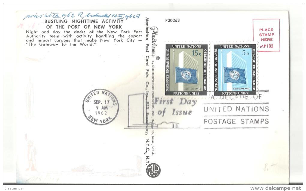 =UNO NY FDC 1962    118,119 - Briefe U. Dokumente