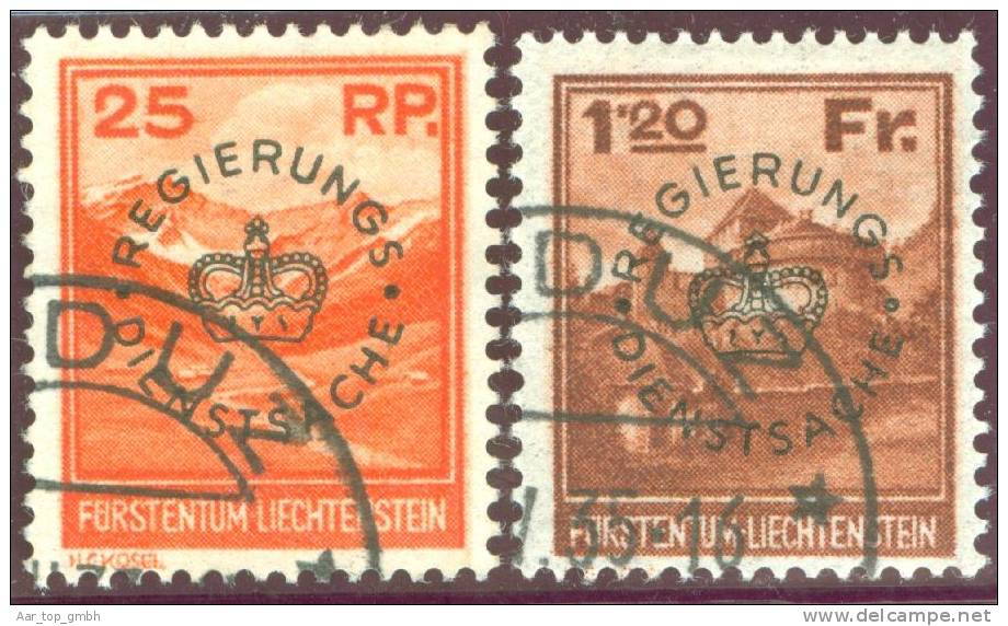 Liechtenstein Dienst 1933 Zu#D9/10 Gestempelt - Service