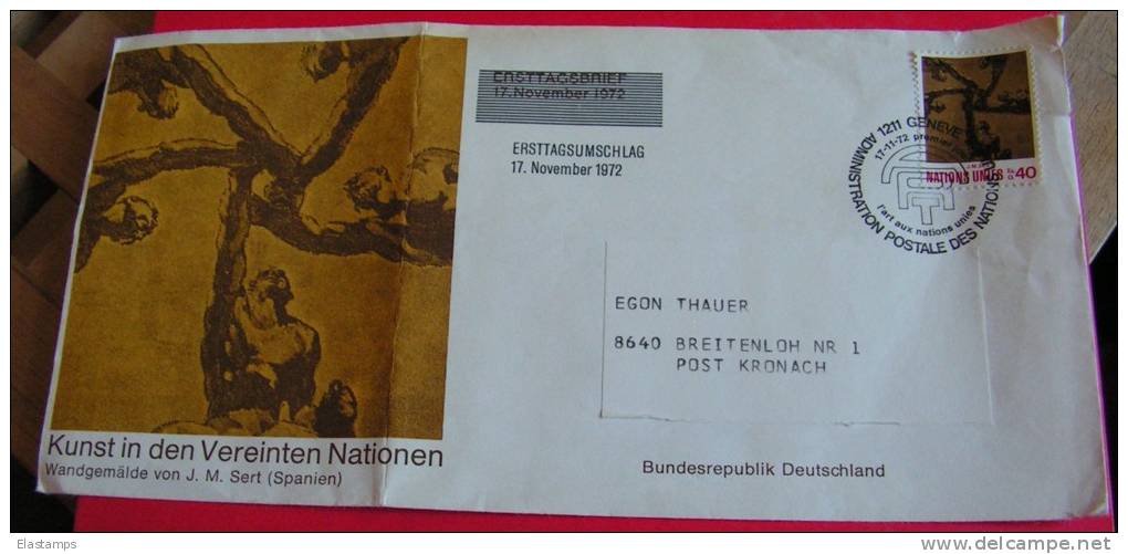 =UNO GENF FDC 1972 - Lettres & Documents