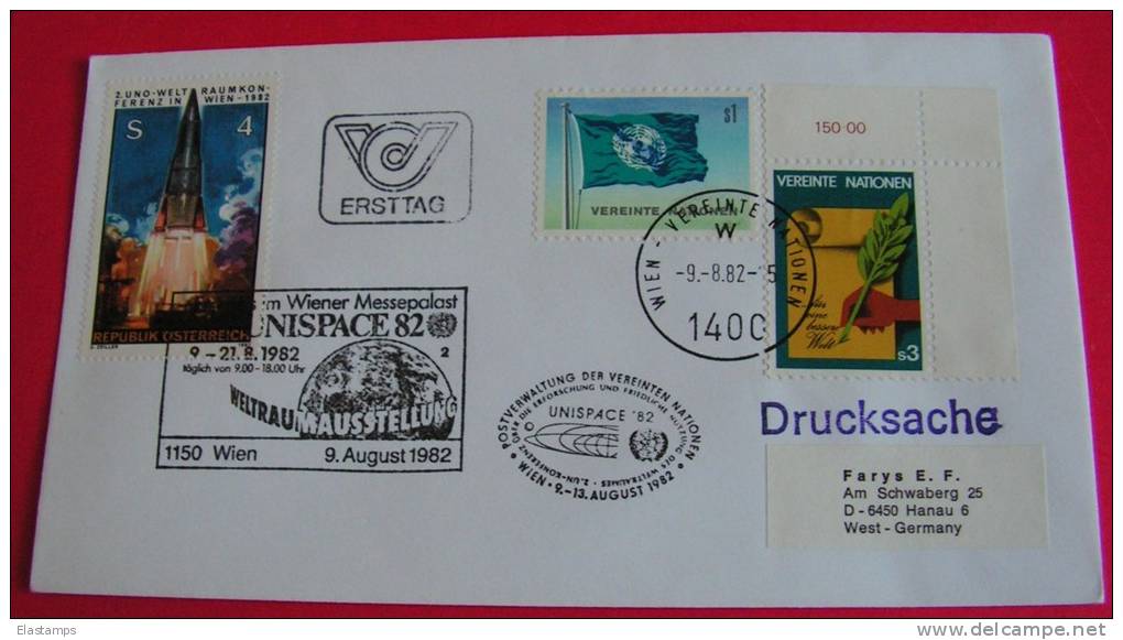 =UNO WIEN FDC 1982 BRIEFE - Lettres & Documents