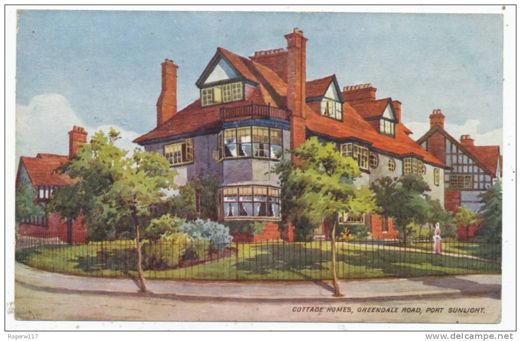 Cottage Homes, Greendale Road, Port Sunlight, 1907 Postcard To Miss Cropper, Worthing - Other & Unclassified