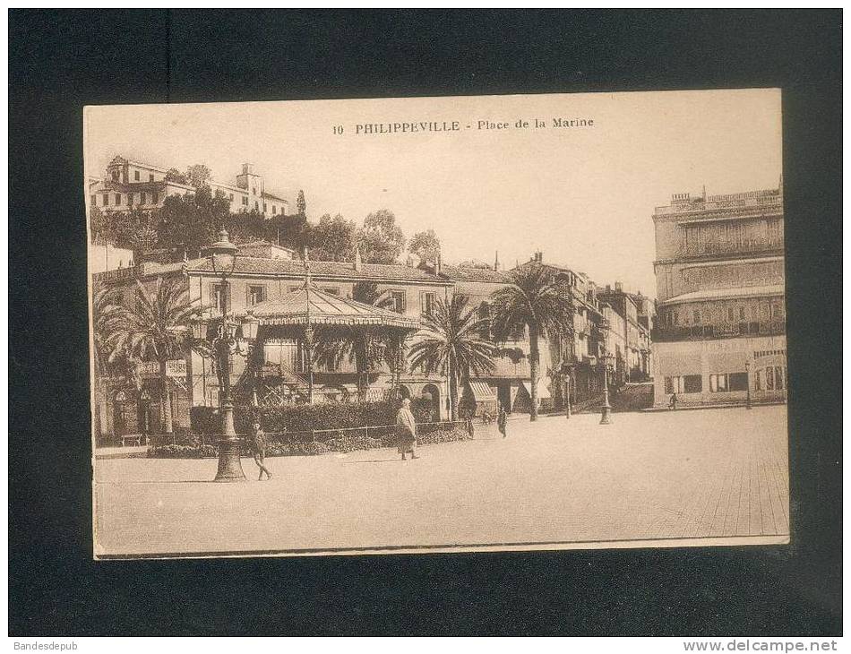 Algérie - PHILIPPEVILLE - Place De La Marine ( Animée Ed. Idéale P.S. ) - Skikda (Philippeville)