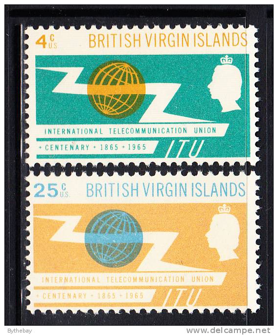 British Virgin Islands MNH Scott #159-#160 ITU  Centenary - Iles Vièrges Britanniques