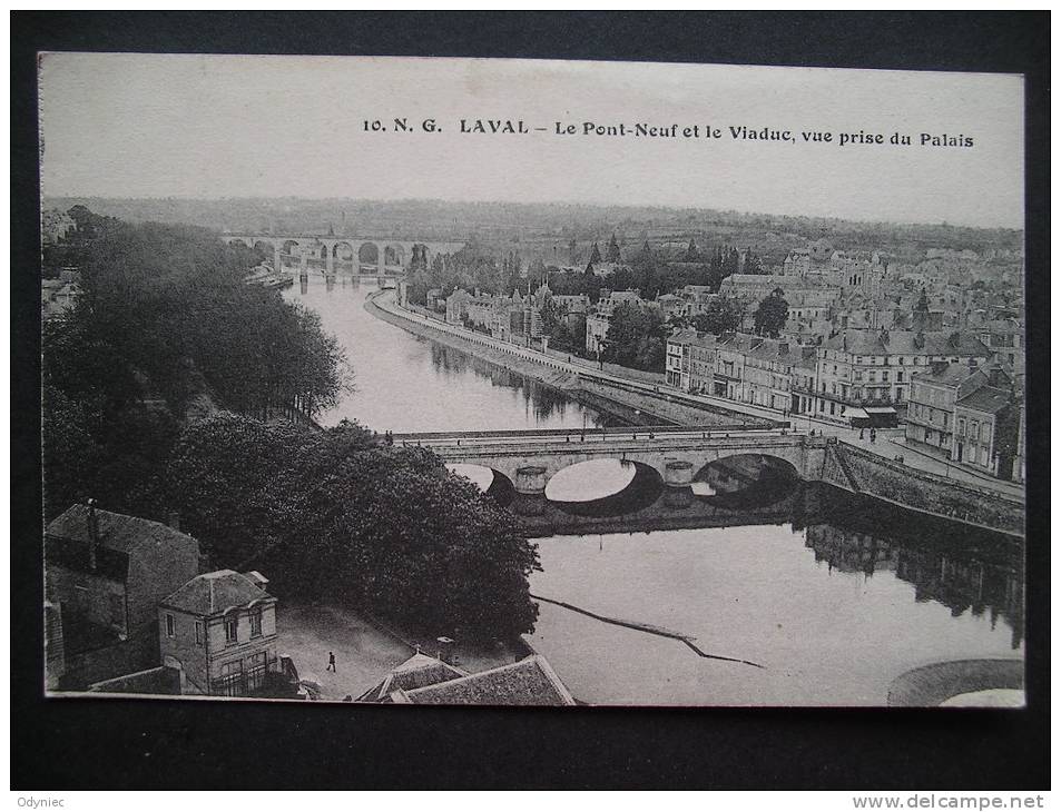 Laval-Le Pont-Neuf Et Le Viaduc,vue Prise Du Palais - Pays De La Loire