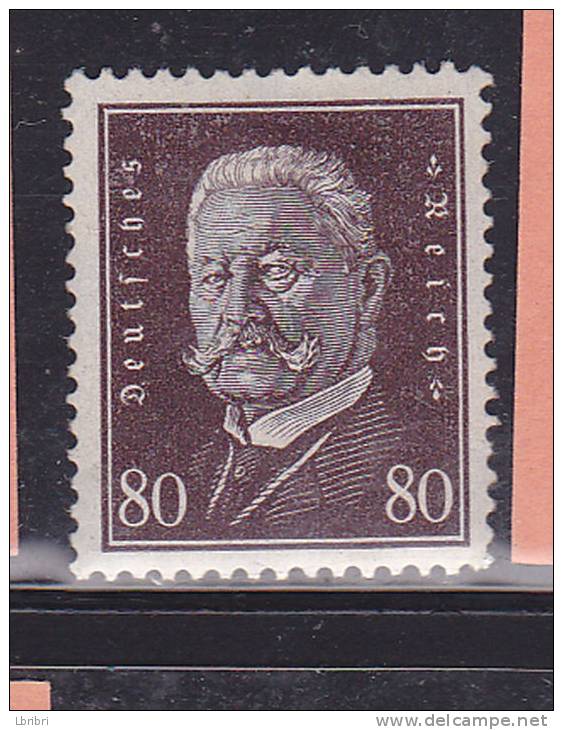 ALLEMAGNE N° 413 80P BRUN VIOLET  PRÉSIDENT HINDENBURG  NEUF SANS CHARNIERE - Nuevos