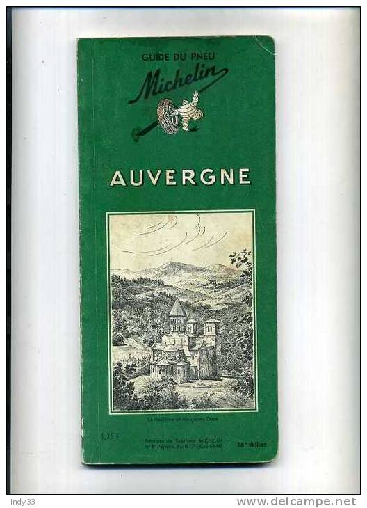 - GUIDE VERT MICHELIN . AUVERGNE 1962 - Michelin (guides)