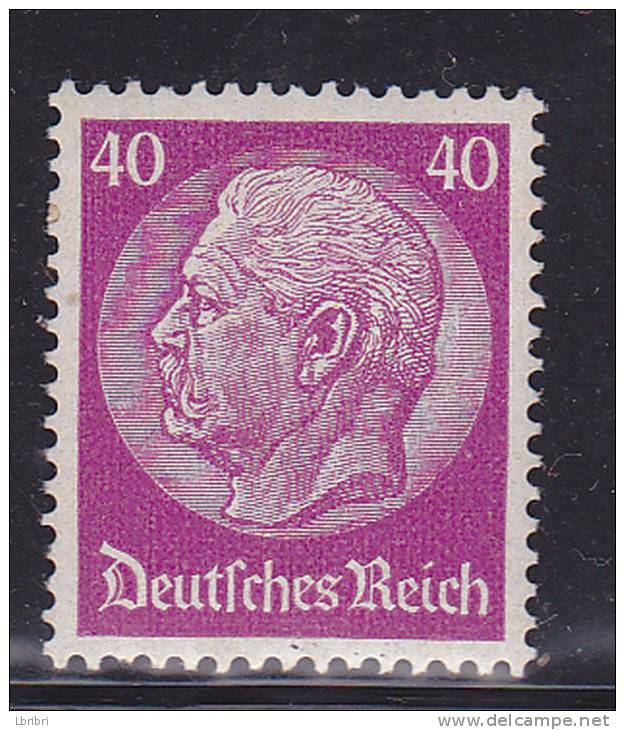 ALLEMAGNE N°456 40P LILAS ROSE HINDENBURG  NEUF SANS CHARNIERE - Neufs