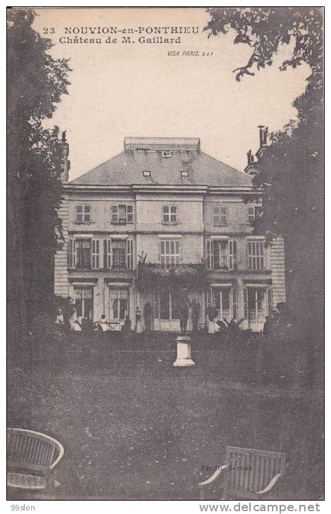 80 - NOUVION-EN-PONTHIEU  - Château De M. GAILLARD - Nouvion