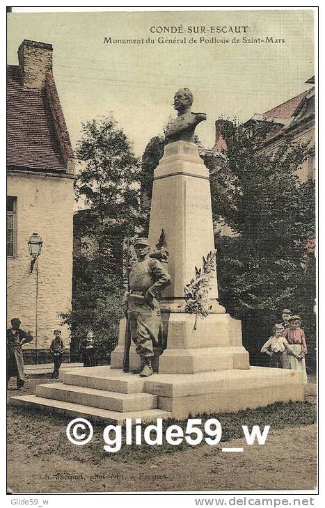CONDE-SUR-ESCAUT - Monument Du Général De Poilloüe De Saint-Mars (animée) - Conde Sur Escaut
