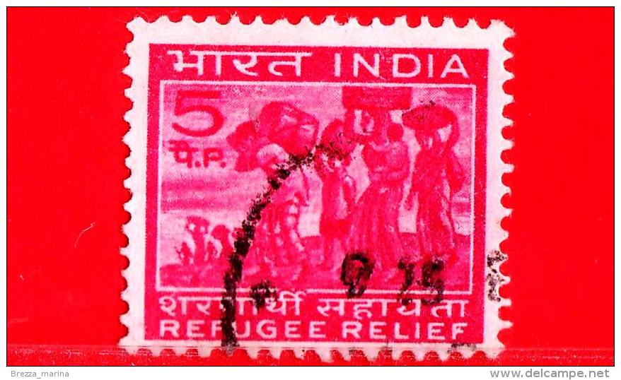 INDIA - 1971 - USATO - Aiuto Ai Rifugiati - Refugees - 5 - Usati