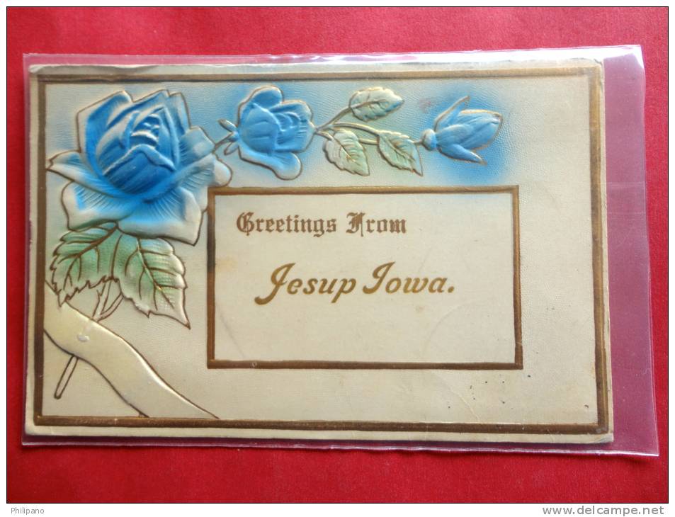 Embossed Floral Greeting Jessup Iowa  Cancel Ca 1910----- Ref  544 - Sonstige & Ohne Zuordnung