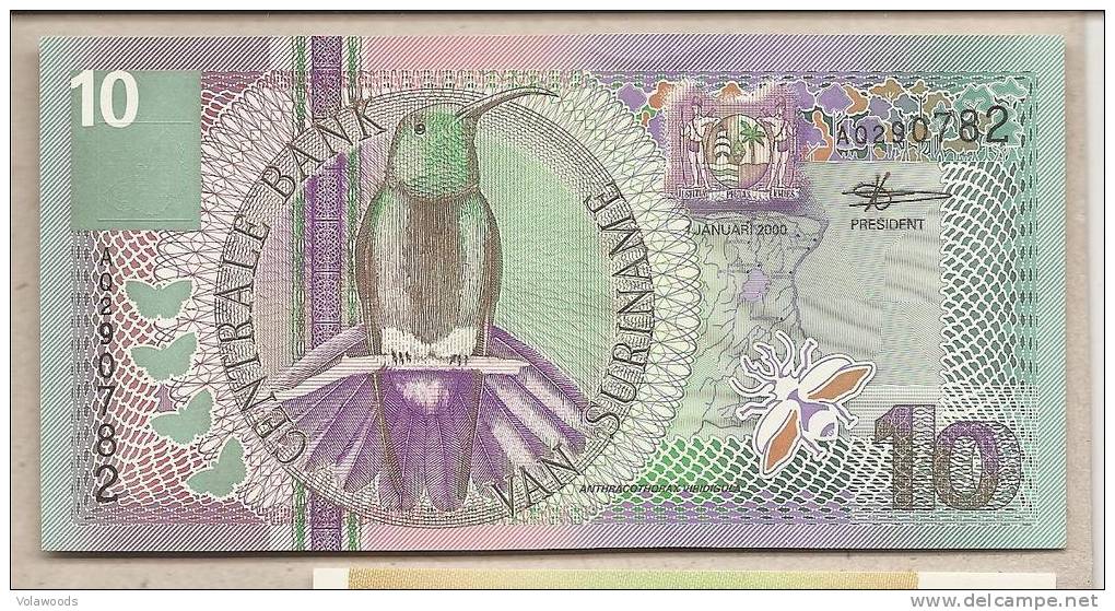 Suriname - Banconota Non Circolata Da 10 Fiorini -2000- - Suriname