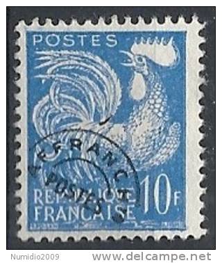 1954-59 FRANCIA PREANNULLATI 10 F SENZA GOMMA - FR125 - 1953-1960