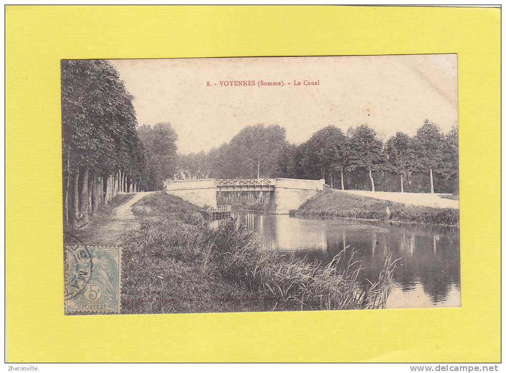 CPA - VOYENNES - Le Canal - Beauquesne