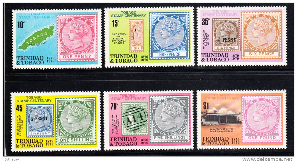 Trinidad & Tobago MNH Scott #312-#317 Centenary Of Tobago's Postage Stamps - Trinidad & Tobago (1962-...)