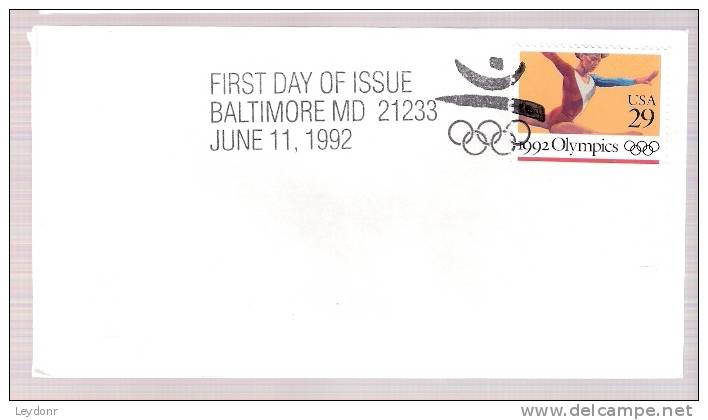 FDC 1992 Olympics - 1991-2000