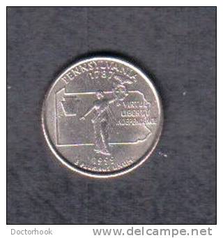 U.S.A.   1999 P   STATE QUARTER---Pennsylvania (KM # 291) (US-23) - 1999-2009: State Quarters