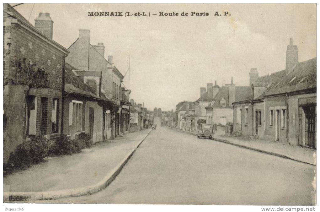 CPSM MONNAIE (Indre Et Loire) - Route De Paris - Monnaie