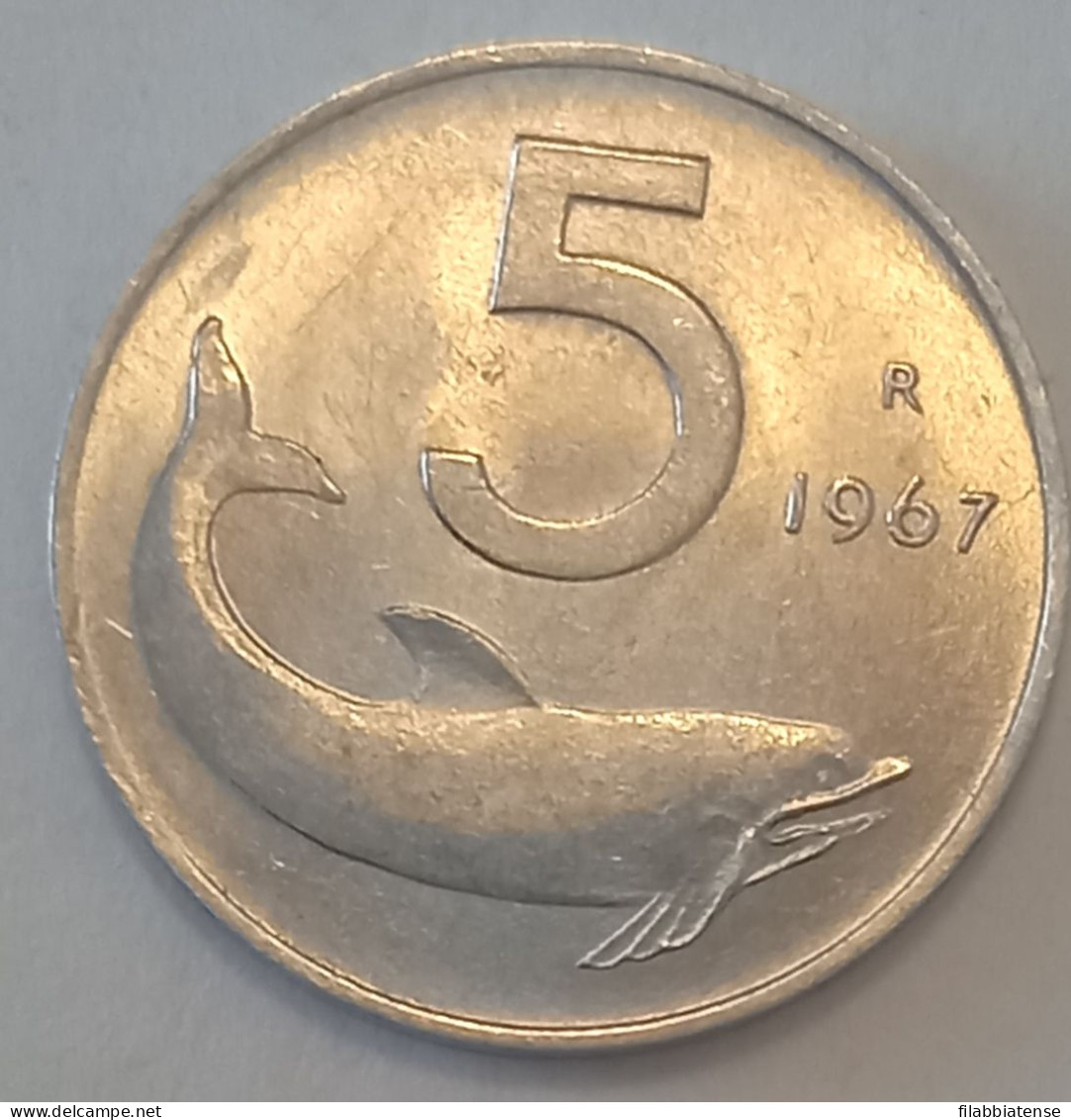 1967 - Italia 5 Lire   ----- - 5 Lire