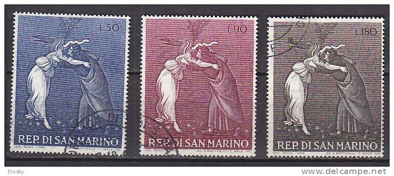 Y8549 - SAN MARINO Ss N°770/72 - SAINT-MARIN Yv N°725/27 - Oblitérés