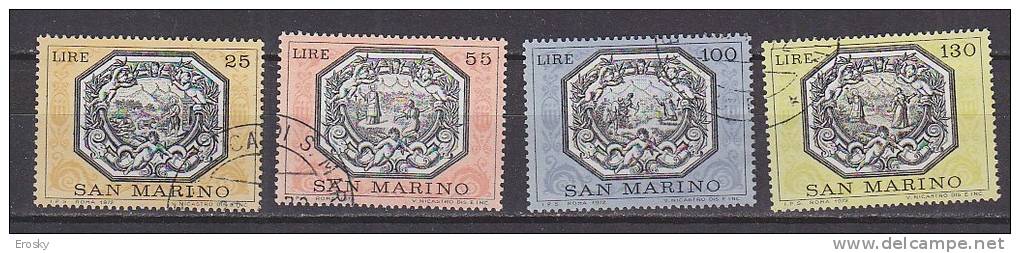 Y8732 - SAN MARINO Ss N°851/54 - SAINT-MARIN Yv N°804/07 - Usados