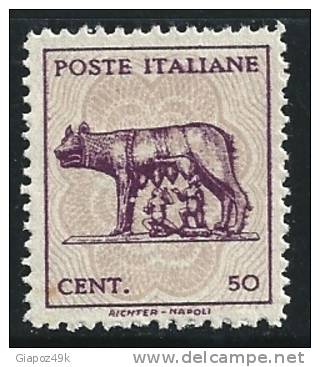 ● ITALIA - LUOGOTENENZA 1944 - LUPA Capitolina - N.° 515A Nuovo ** S.g. - Cat. ? € - Lotto N. 908 - Neufs