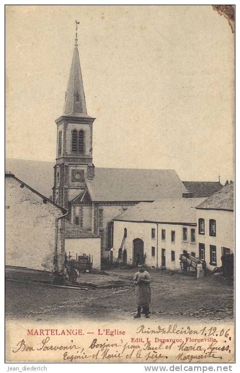 Martelange - L´Église (assez Rare - Animée - Ca. 1906) - Martelange