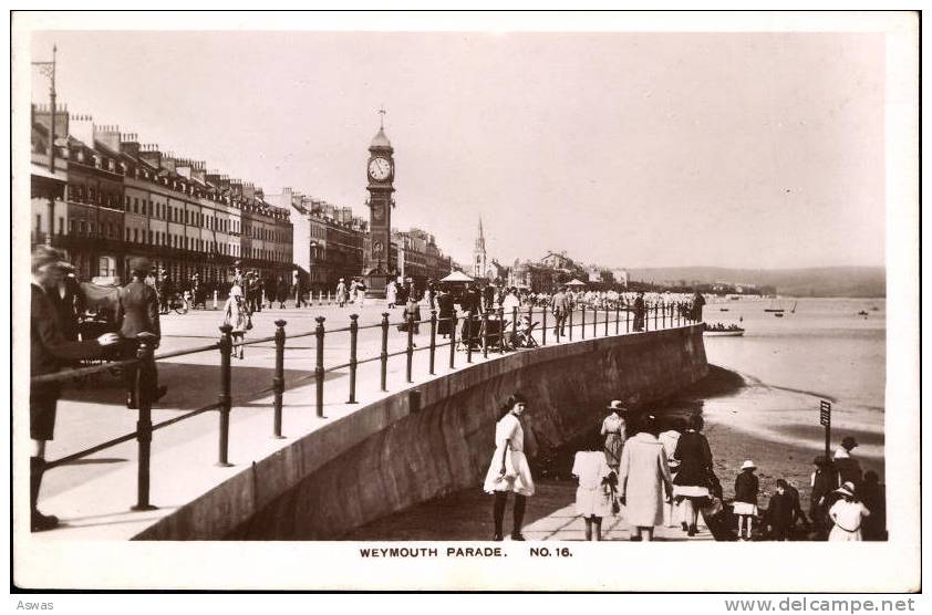 7 POSTCARDS OF WEYMOUTH, DORSET ~ incl ALEXANDRA GARDENS, KURSAAL, PAVILION & PARADE