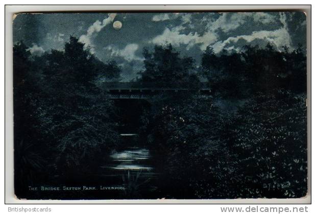 Liverpool - Sefton Park, Bridge - Postcard - Liverpool