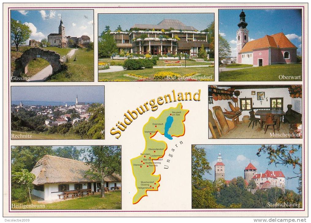 ZS32927 Austria Burgenland Map Carte Geographique Multiviews Not Used Perfect Shape Back Scan At Request - Altri & Non Classificati