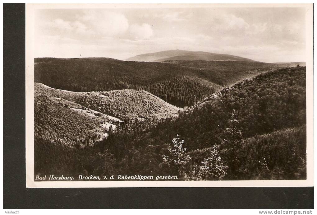 504. Germany Bad Harzburg - Brocken V.d. Rabenklippen Gesehen - Echte Real Photo - Posted In 1939 - Hermann Marre - Bad Harzburg