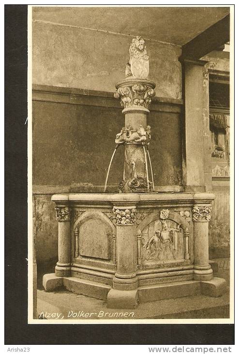 504. Germany, Alzey - Volker Brunnen - Carl Machwirth, Buch- U. Papierhandlung - Alzey