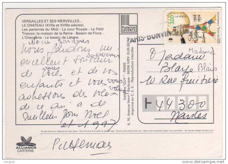 Griffe Linéaire  De " Paris Bonvin CTC " / Carte - Lettres & Documents