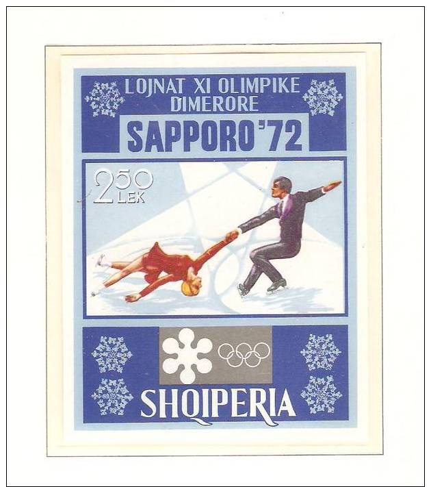 ALBANIE.1972 JEUX OLYMPIQUES  SAPPORO  YT  BLOC 20.** - Winter 1972: Sapporo