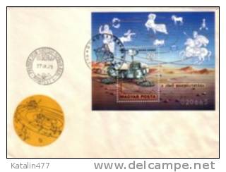 1977. Hungary, Space  Flight, Viking On The Mars,, Block, FDC - FDC