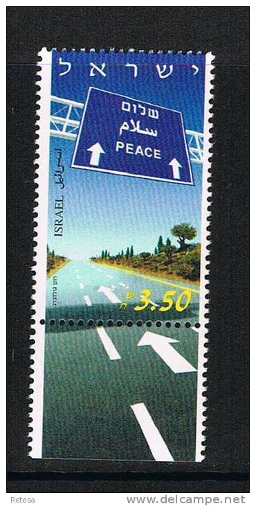 ISRAEL  WEG VAN DE VREDE   1994 ** MET TAB - Unused Stamps (with Tabs)